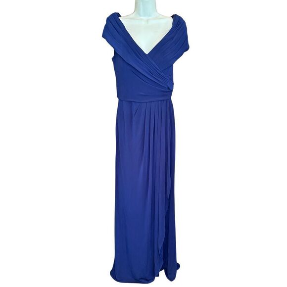La Femme 29756 Off Shoulder Gown in Royal Blue NWOT Size 10 - Picture 3 of 5